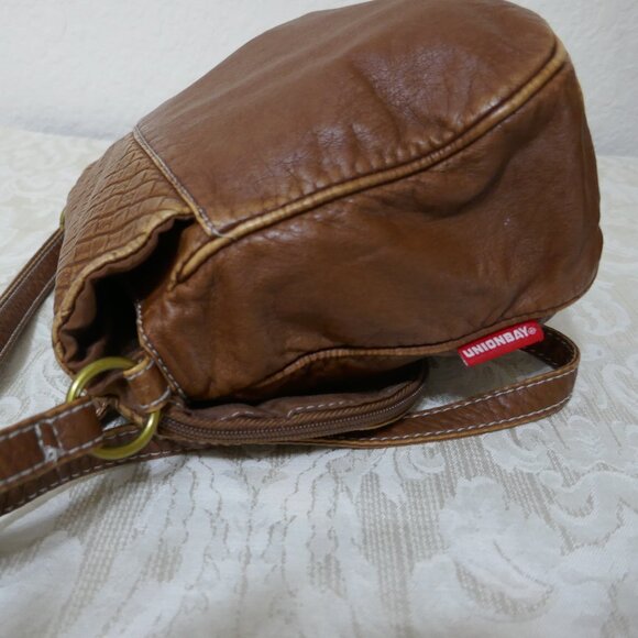 Union Bay Brown Soft Faux Leather Crossbody Shoulderbag 10" x 8" in - Picture 8 of 14